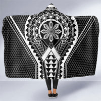Philippines Batok Tribal Inspired Tattoo Black Hooded Blanket LT05 One Size Black - Polynesian Pride