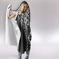 Philippines Batok Tribal Inspired Tattoo Black Hooded Blanket LT05 - Polynesian Pride