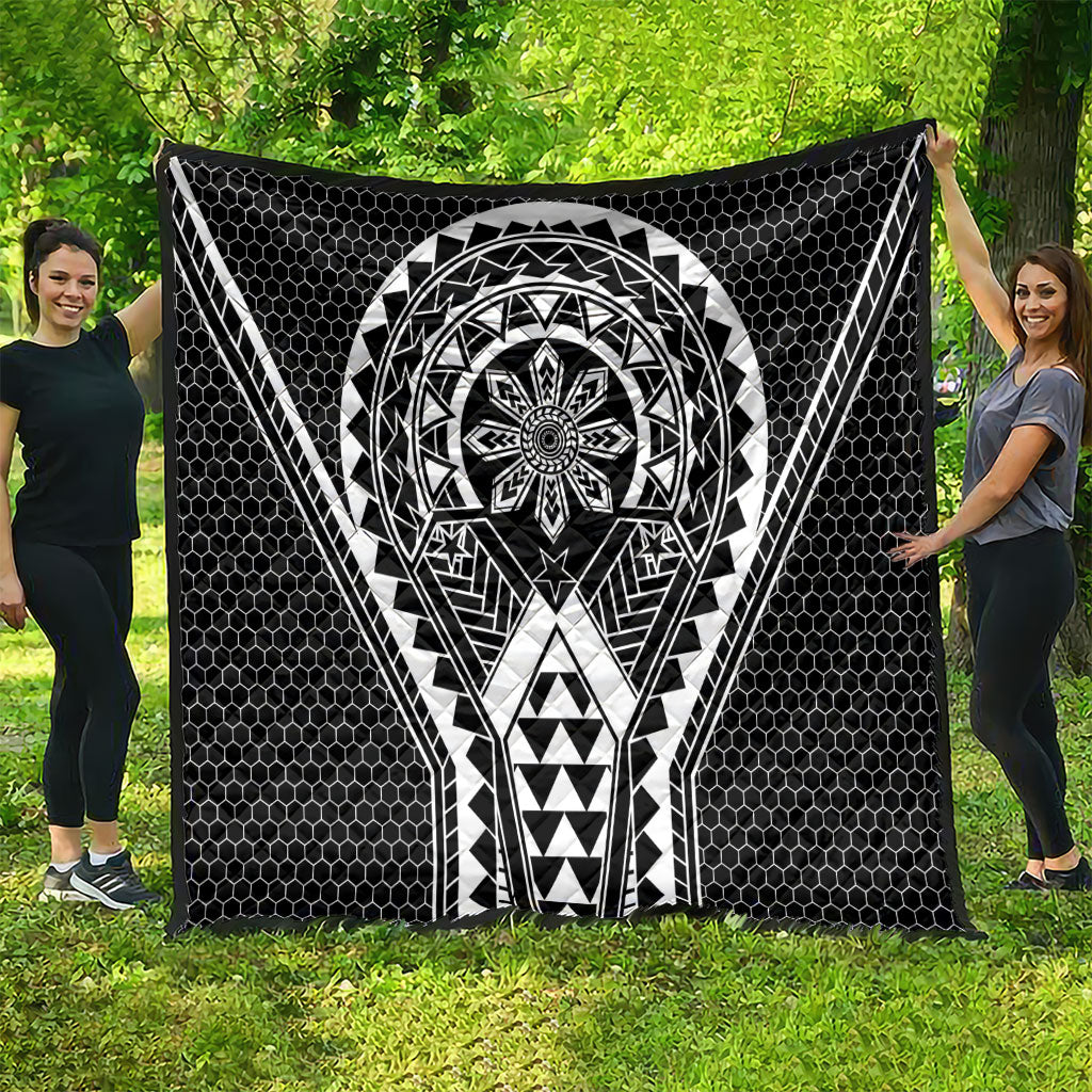 Philippines Batok Tribal Inspired Tattoo Black Quilt LT05 - Polynesian Pride
