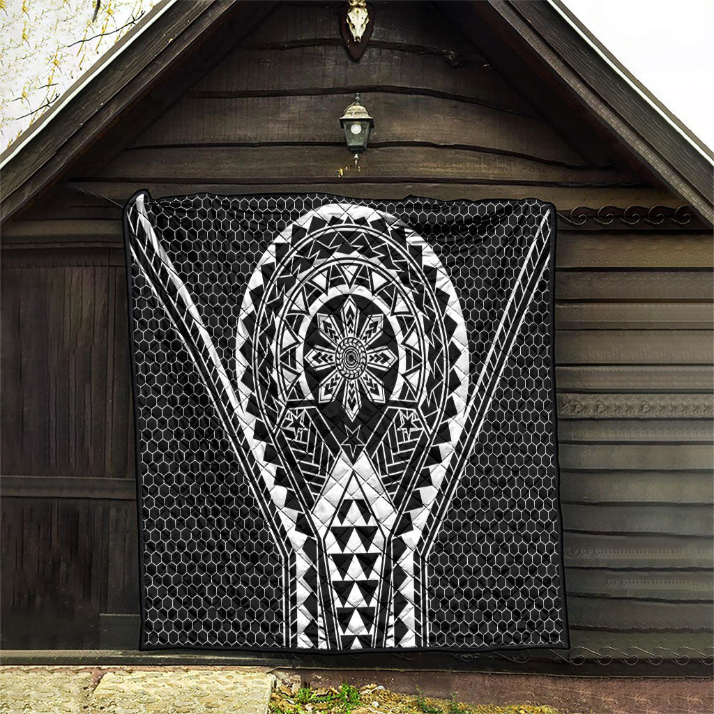 Philippines Batok Tribal Inspired Tattoo Black Quilt LT05 - Polynesian Pride