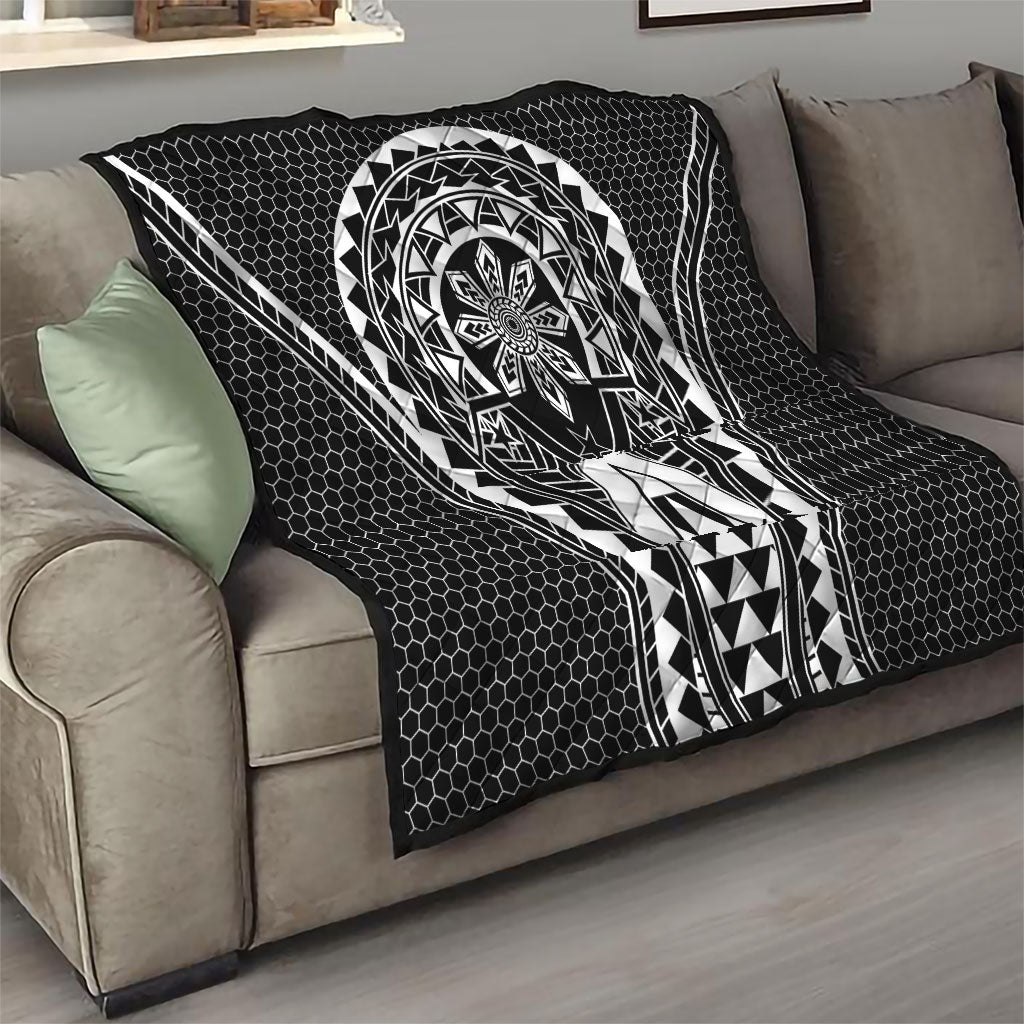 Philippines Batok Tribal Inspired Tattoo Black Quilt LT05 - Polynesian Pride