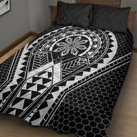 Philippines Batok Tribal Inspired Tattoo Black Quilt Bed Set LT05 - Polynesian Pride