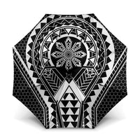 Philippines Batok Tribal Inspired Tattoo Black Umbrella LT05 One Size Folded 11.42 inch Opened Diameter 37.4 inch Black - Polynesian Pride