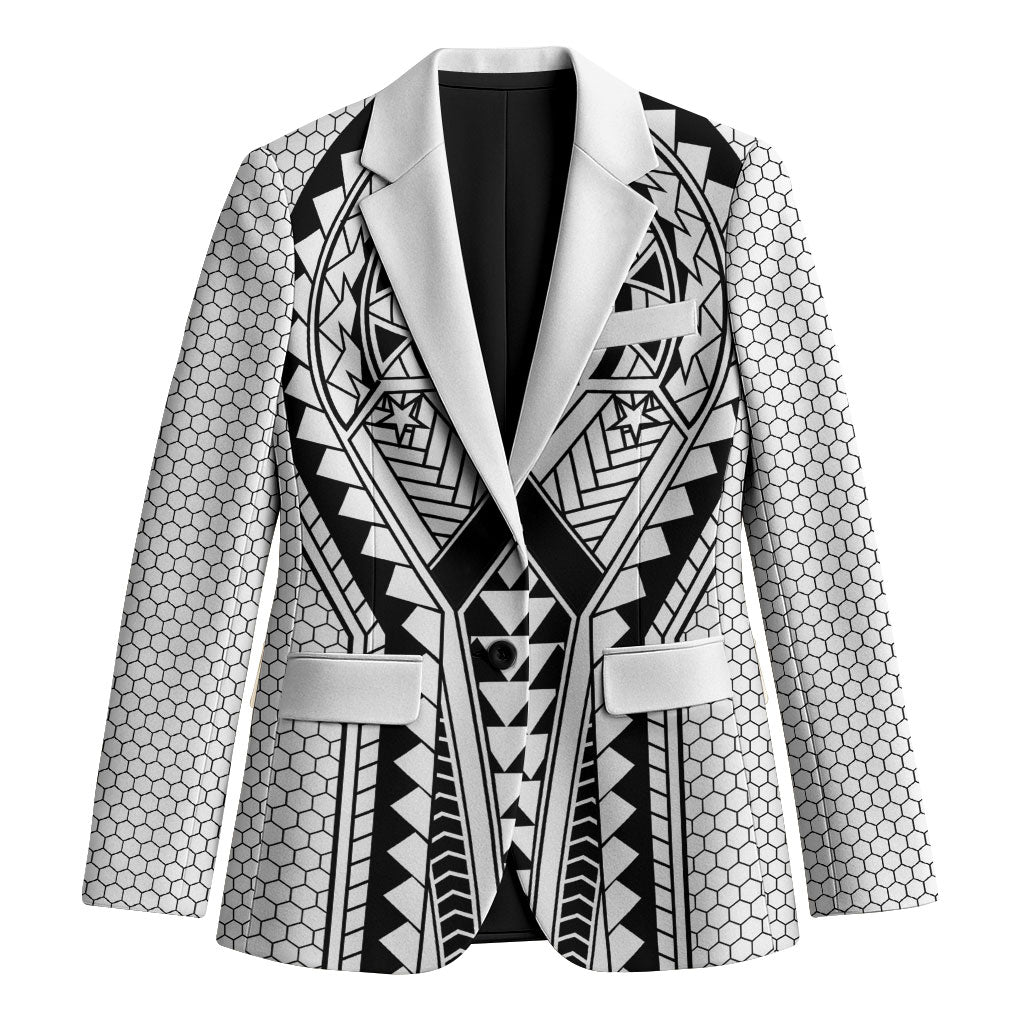 Philippines Batok Tribal Inspired Tattoo White Blazer LT05 Unisex White - Polynesian Pride