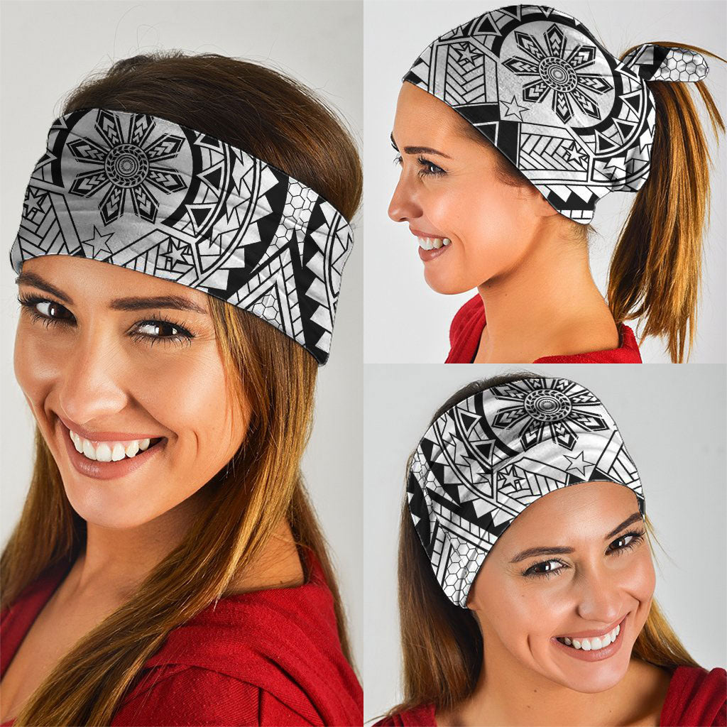Philippines Batok Tribal Inspired Tattoo White Neck Gaiter LT05 - Polynesian Pride
