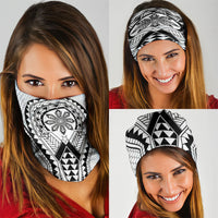 Philippines Batok Tribal Inspired Tattoo White Neck Gaiter LT05 - Polynesian Pride