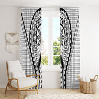 Philippines Batok Tribal Inspired Tattoo White Window Curtain LT05 - Polynesian Pride