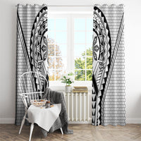 Philippines Batok Tribal Inspired Tattoo White Window Curtain LT05 - Polynesian Pride