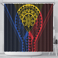 Philippines Batok Tribal Inspired Tattoo Shower Curtain LT05 - Polynesian Pride