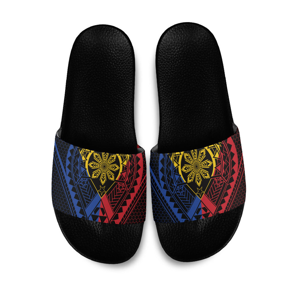 Philippines Batok Tribal Inspired Tattoo Slide Sandals LT05 Multicolor - Polynesian Pride