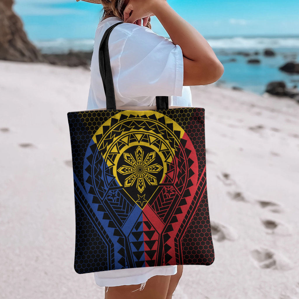 Philippines Batok Tribal Inspired Tattoo Tote Bag LT05 - Polynesian Pride