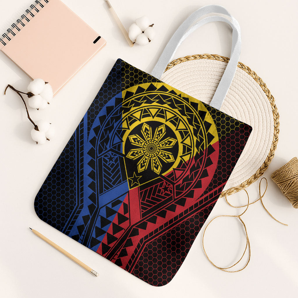 Philippines Batok Tribal Inspired Tattoo Tote Bag LT05 White Strap One Size Multicolor - Polynesian Pride