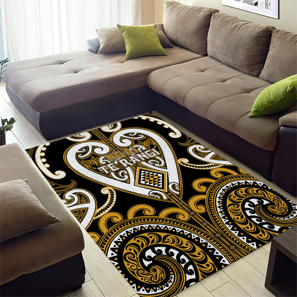 Aotearoa Ngai Te Rangi Area Rug Maori Tribal Pattern LT05 - Polynesian Pride
