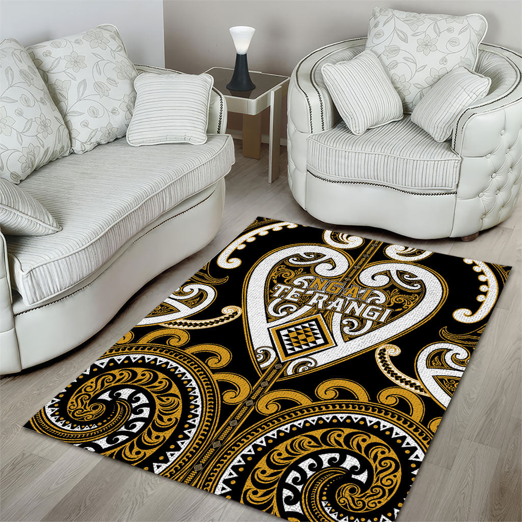 Aotearoa Ngai Te Rangi Area Rug Maori Tribal Pattern LT05 - Polynesian Pride