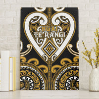 Aotearoa Ngai Te Rangi Canvas Wall Art Maori Tribal Pattern LT05 Without Frame Gold - Polynesian Pride
