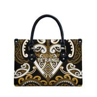Aotearoa Ngai Te Rangi Leather Bag Maori Tribal Pattern LT05 - Polynesian Pride