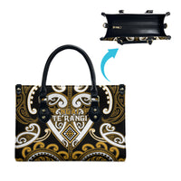 Aotearoa Ngai Te Rangi Leather Bag Maori Tribal Pattern LT05 - Polynesian Pride