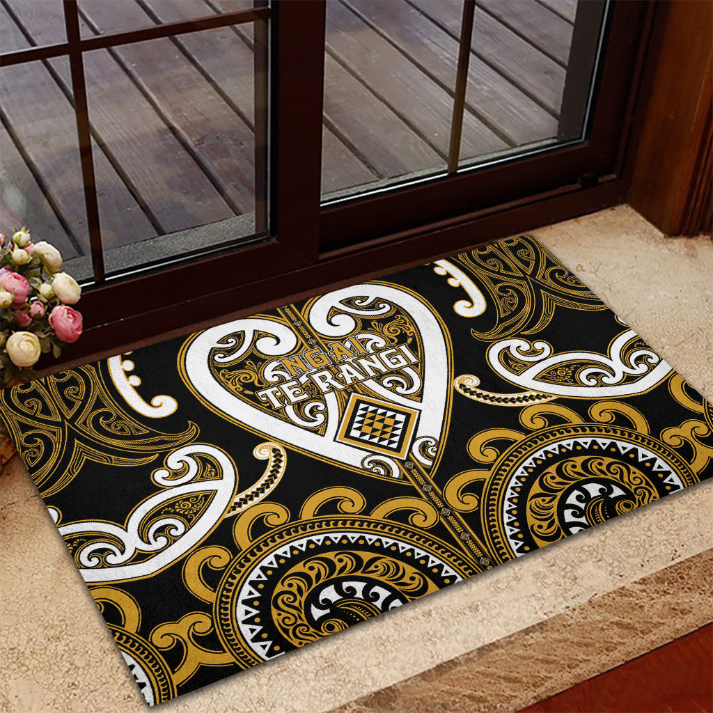 Aotearoa Ngai Te Rangi Rubber Doormat Maori Tribal Pattern LT05 - Polynesian Pride