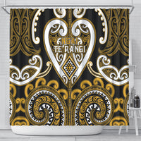 Aotearoa Ngai Te Rangi Shower Curtain Maori Tribal Pattern LT05 - Polynesian Pride