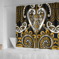 Aotearoa Ngai Te Rangi Shower Curtain Maori Tribal Pattern LT05 - Polynesian Pride