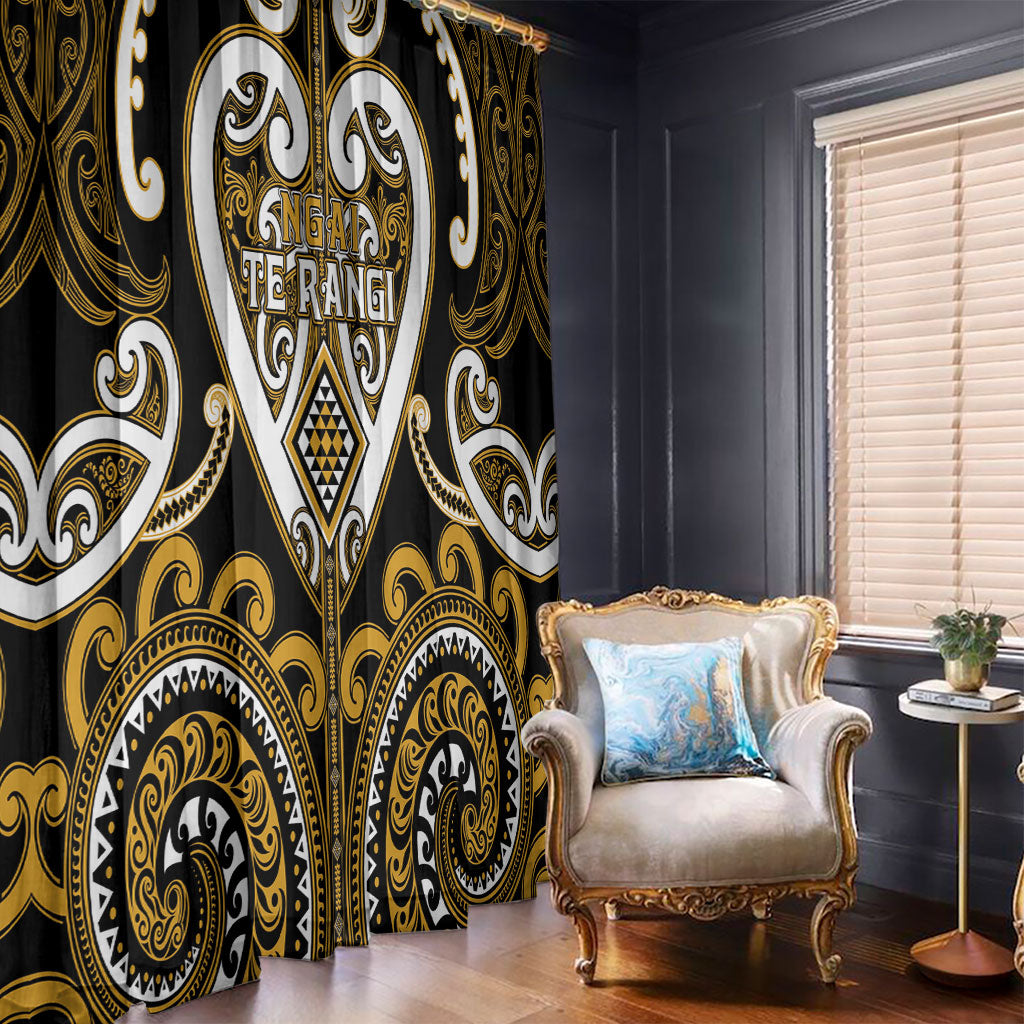 Aotearoa Ngai Te Rangi Window Curtain Maori Tribal Pattern LT05 - Polynesian Pride