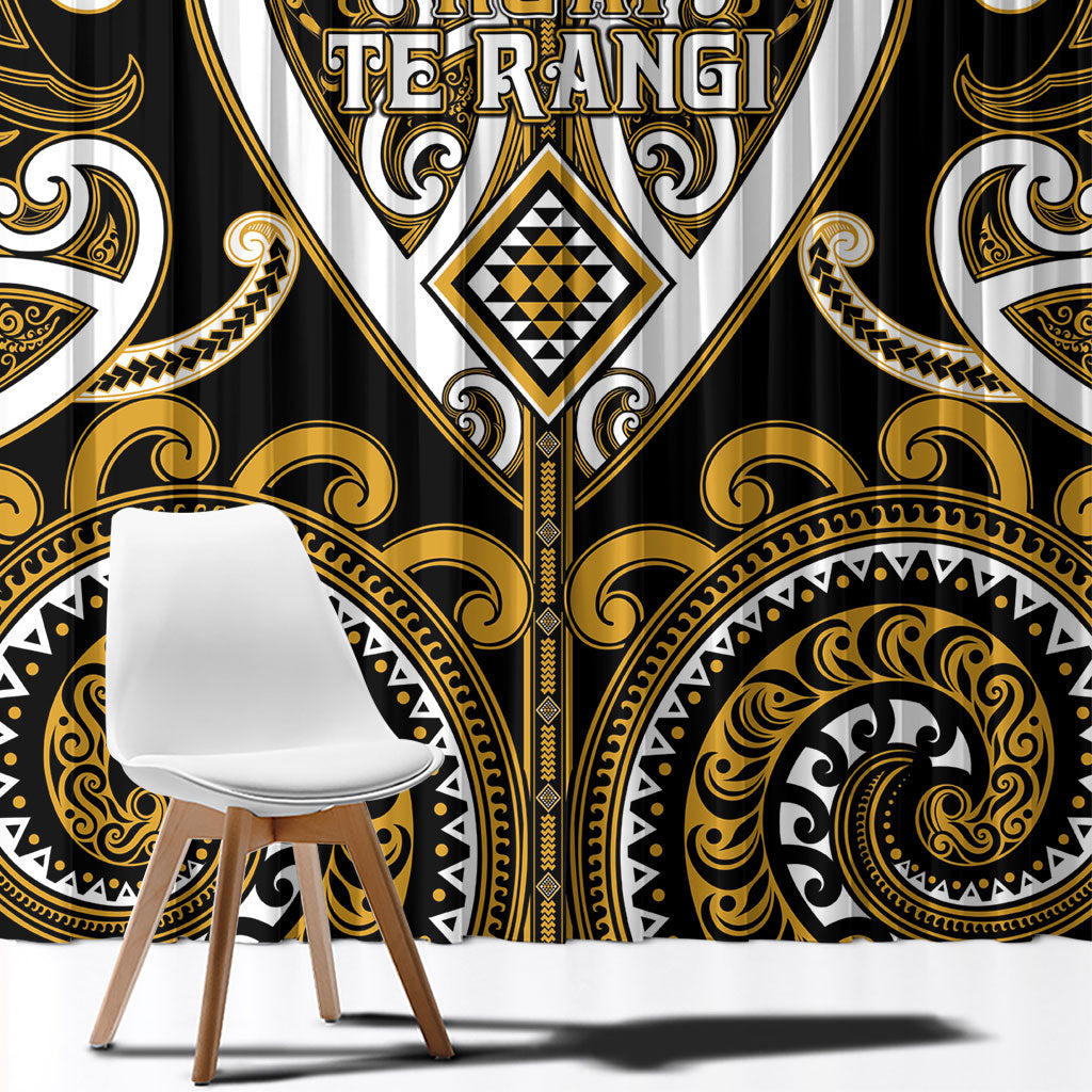 Aotearoa Ngai Te Rangi Window Curtain Maori Tribal Pattern LT05 - Polynesian Pride