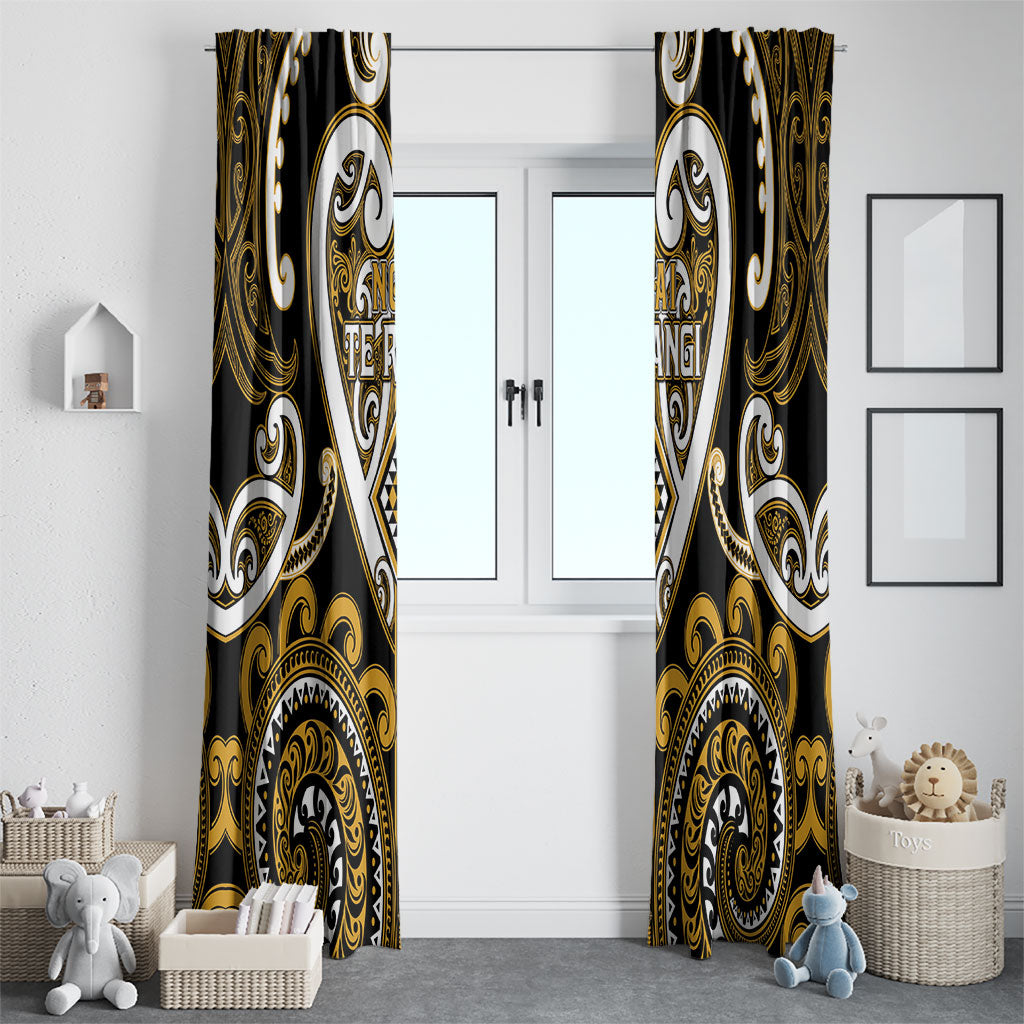 Aotearoa Ngai Te Rangi Window Curtain Maori Tribal Pattern LT05 - Polynesian Pride