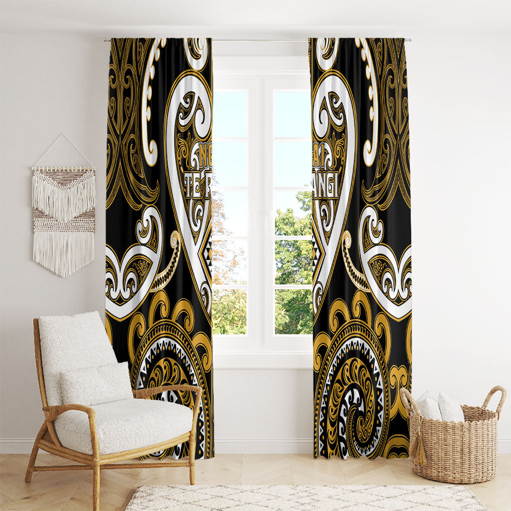 Aotearoa Ngai Te Rangi Window Curtain Maori Tribal Pattern LT05 - Polynesian Pride