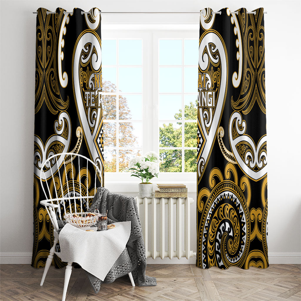 Aotearoa Ngai Te Rangi Window Curtain Maori Tribal Pattern LT05 - Polynesian Pride