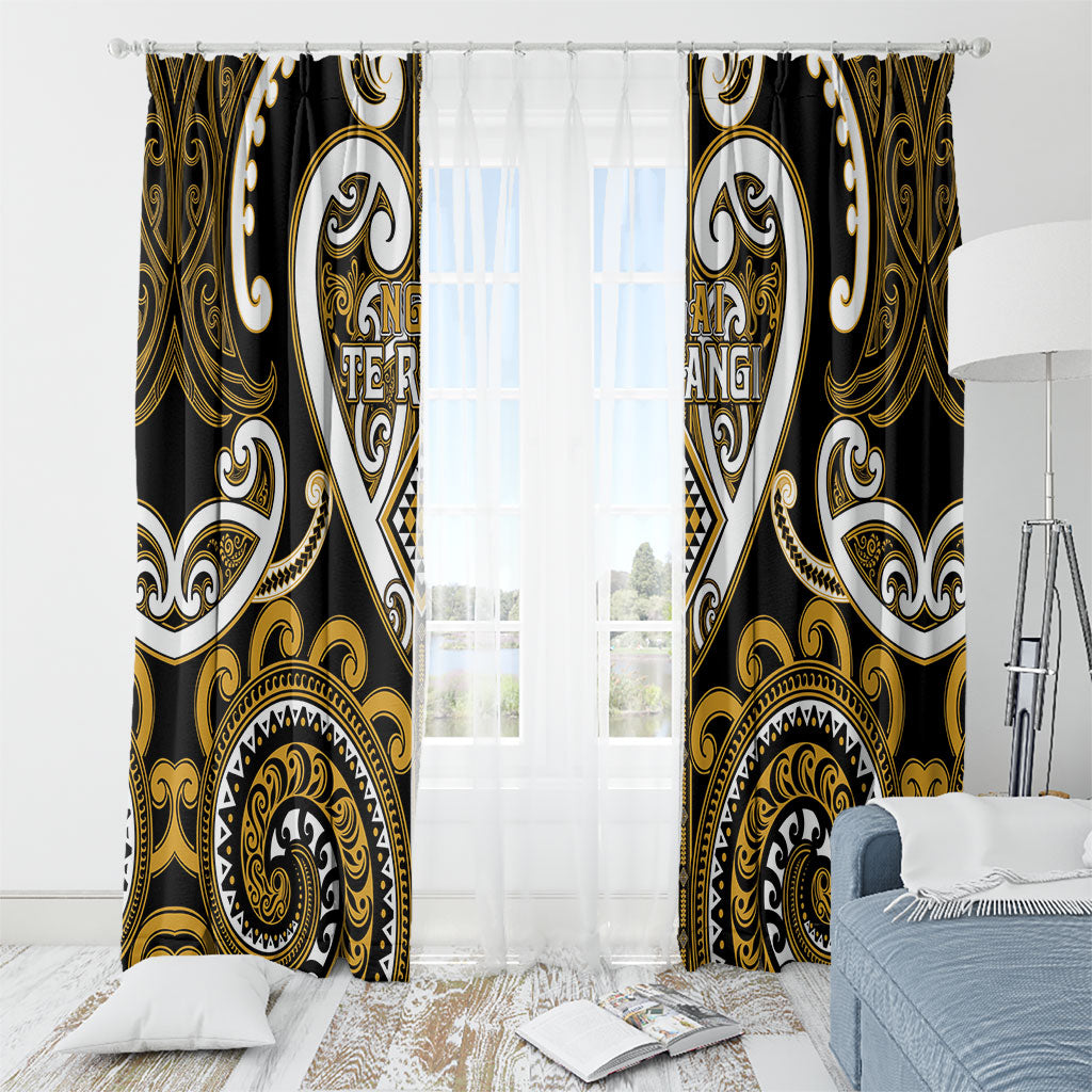 Aotearoa Ngai Te Rangi Window Curtain Maori Tribal Pattern LT05 - Polynesian Pride