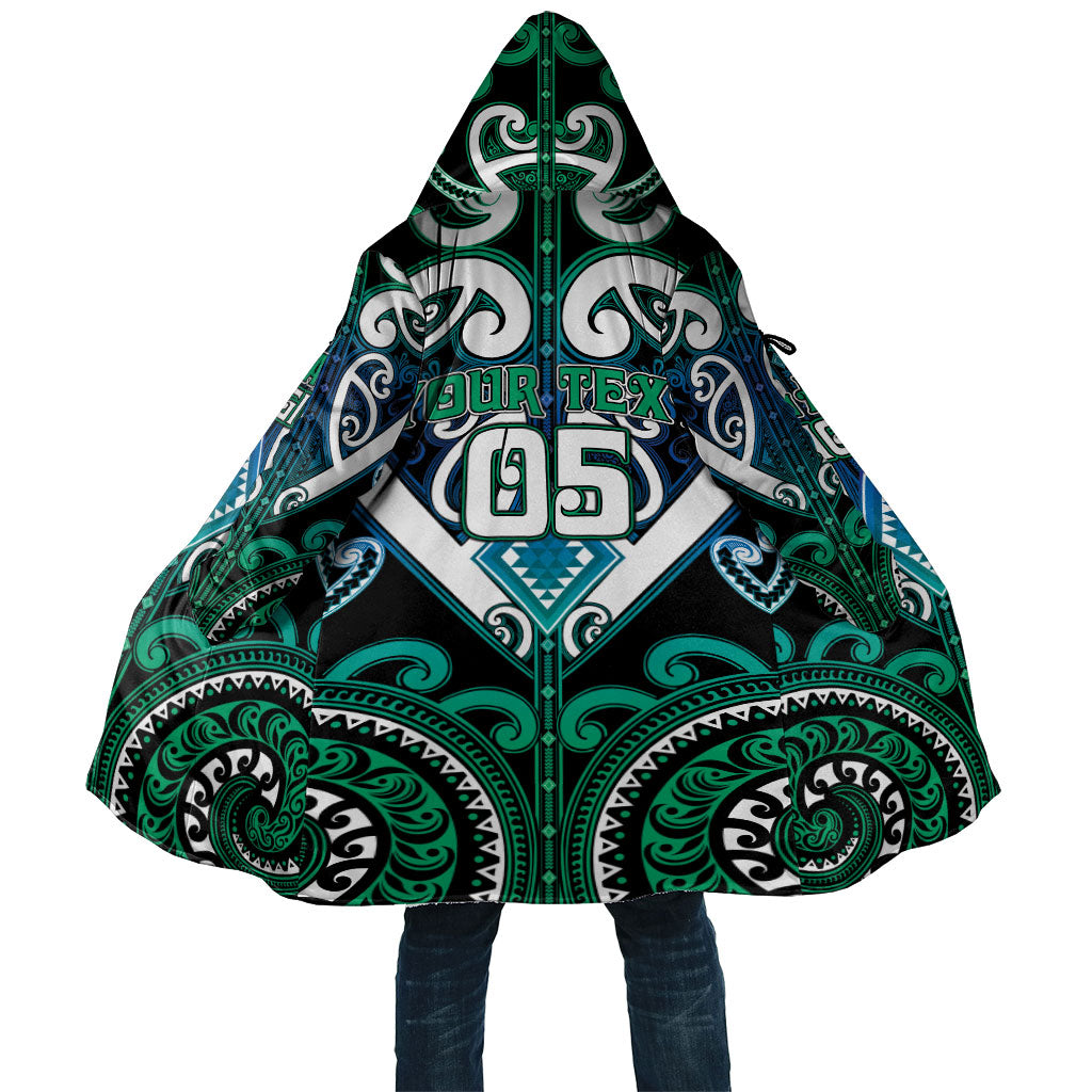 Custom Aotearoa Ngati Ranginui Cloak Maori Tribal Pattern LT05 Unisex Cyan - Polynesian Pride