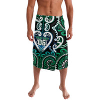 Custom Aotearoa Ngati Ranginui Lavalava Maori Tribal Pattern LT05 Cyan - Polynesian Pride
