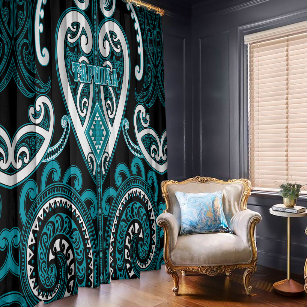 Aotearoa Tapuika Window Curtain Maori Tribal Pattern LT05 - Polynesian Pride