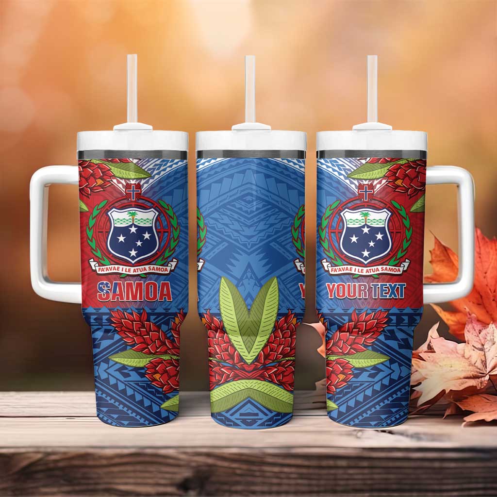 Personalised Samoa Tumbler With Handle Teuila Torch Ginger Mix Polynesian Tribal LT05 - Polynesian Pride