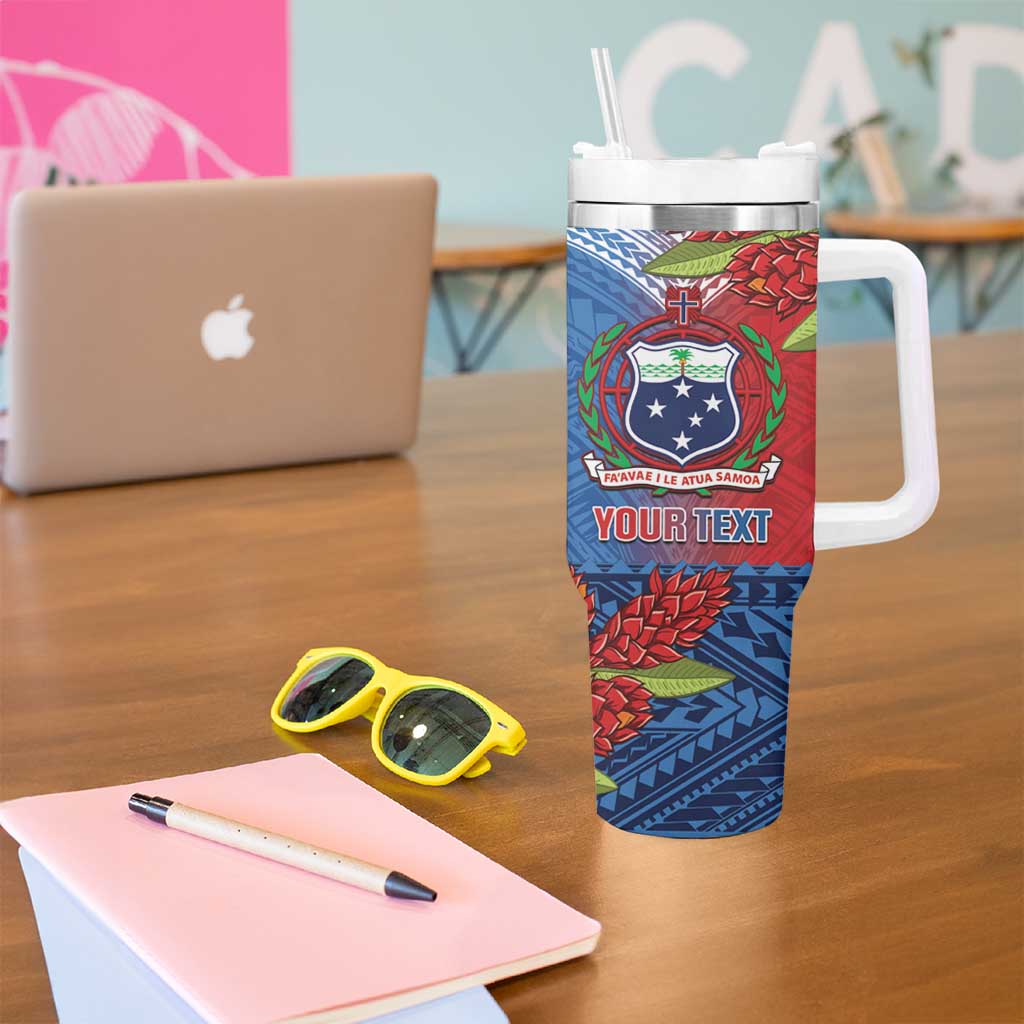 Personalised Samoa Tumbler With Handle Teuila Torch Ginger Mix Polynesian Tribal LT05 - Polynesian Pride