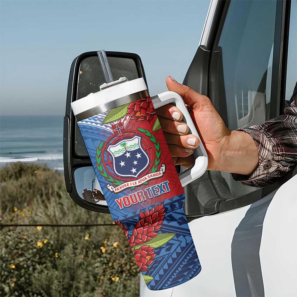 Personalised Samoa Tumbler With Handle Teuila Torch Ginger Mix Polynesian Tribal LT05 - Polynesian Pride