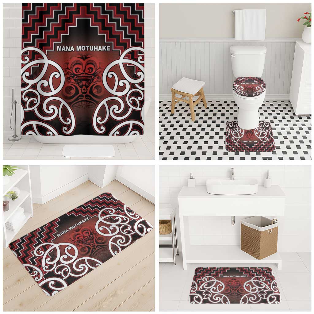 Aotearoa Mana Motuhake Bathroom Set Poutama With Maori Pattern LT05 - Polynesian Pride