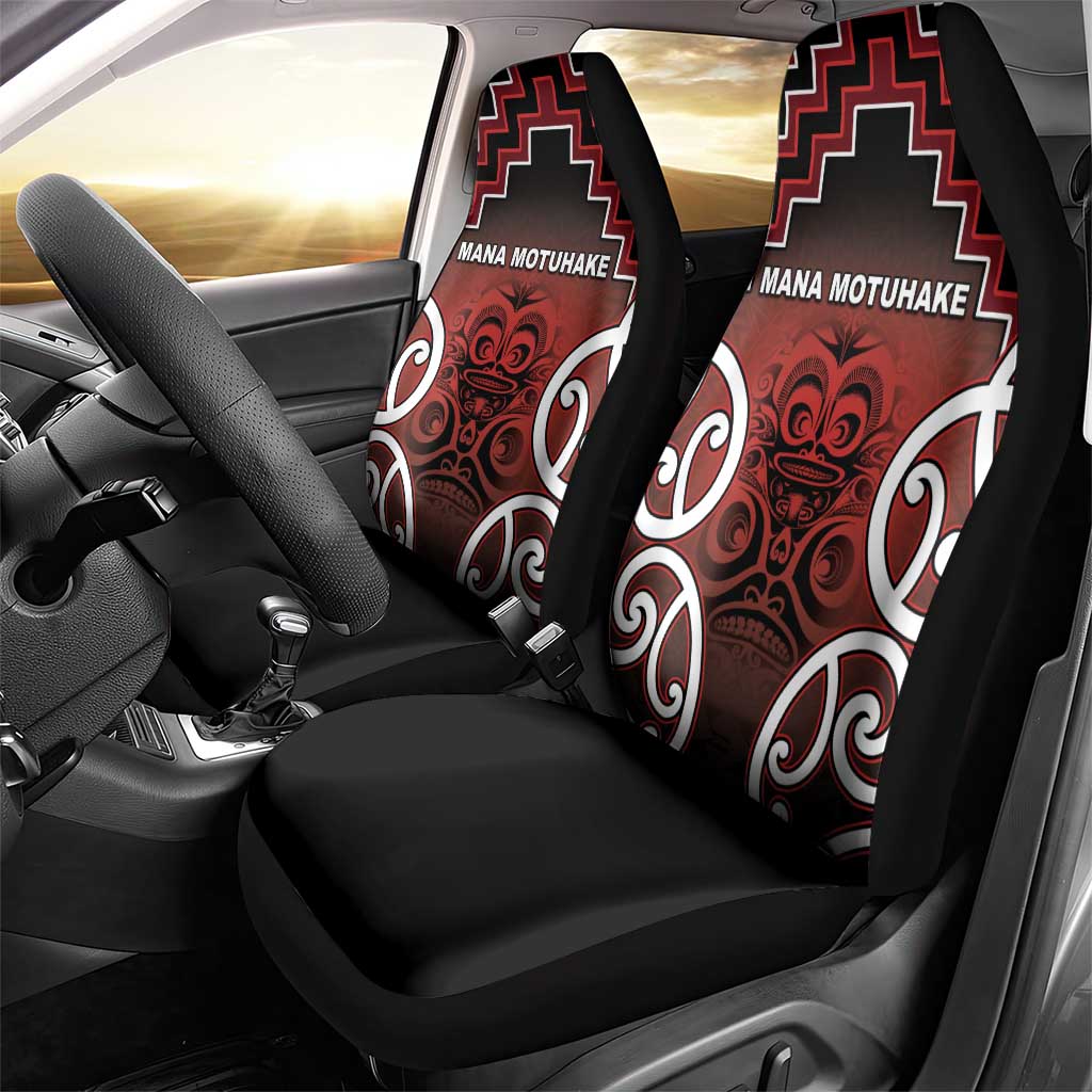 Aotearoa Mana Motuhake Car Seat Cover Poutama With Maori Pattern LT05 - Polynesian Pride