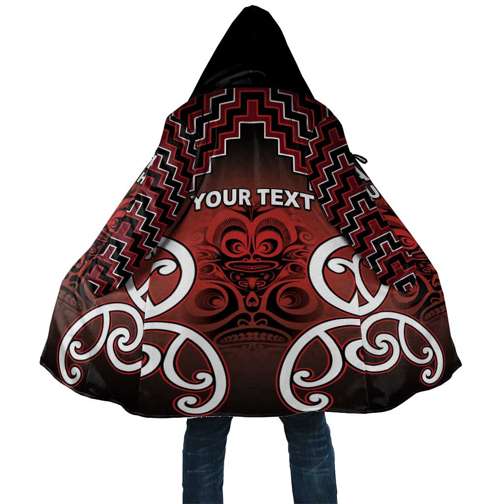 Personalised Aotearoa Mana Motuhake Cloak Poutama With Maori Pattern LT05 Unisex Red - Polynesian Pride