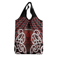 Aotearoa Mana Motuhake Grocery Bag Poutama With Maori Pattern LT05 - Polynesian Pride