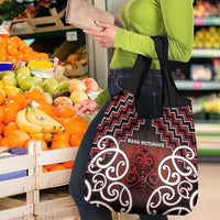 Aotearoa Mana Motuhake Grocery Bag Poutama With Maori Pattern LT05 - Polynesian Pride