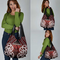 Aotearoa Mana Motuhake Grocery Bag Poutama With Maori Pattern LT05 - Polynesian Pride