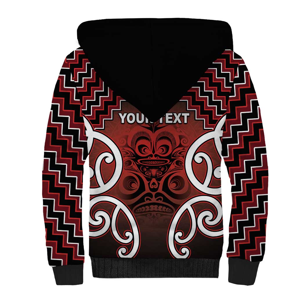 Personalised Aotearoa Mana Motuhake Sherpa Hoodie Poutama With Maori Pattern LT05 - Polynesian Pride