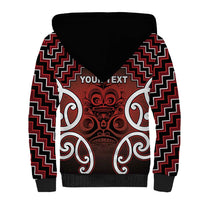 Personalised Aotearoa Mana Motuhake Sherpa Hoodie Poutama With Maori Pattern LT05 - Polynesian Pride