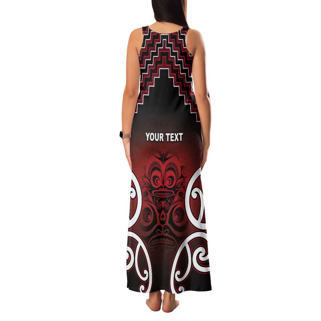 Personalised Aotearoa Mana Motuhake Tank Maxi Dress Poutama With Maori Pattern LT05 - Polynesian Pride
