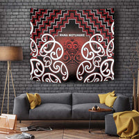 Aotearoa Mana Motuhake Tapestry Poutama With Maori Pattern LT05 Red - Polynesian Pride