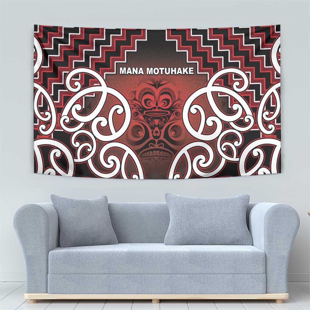 Aotearoa Mana Motuhake Tapestry Poutama With Maori Pattern LT05 - Polynesian Pride