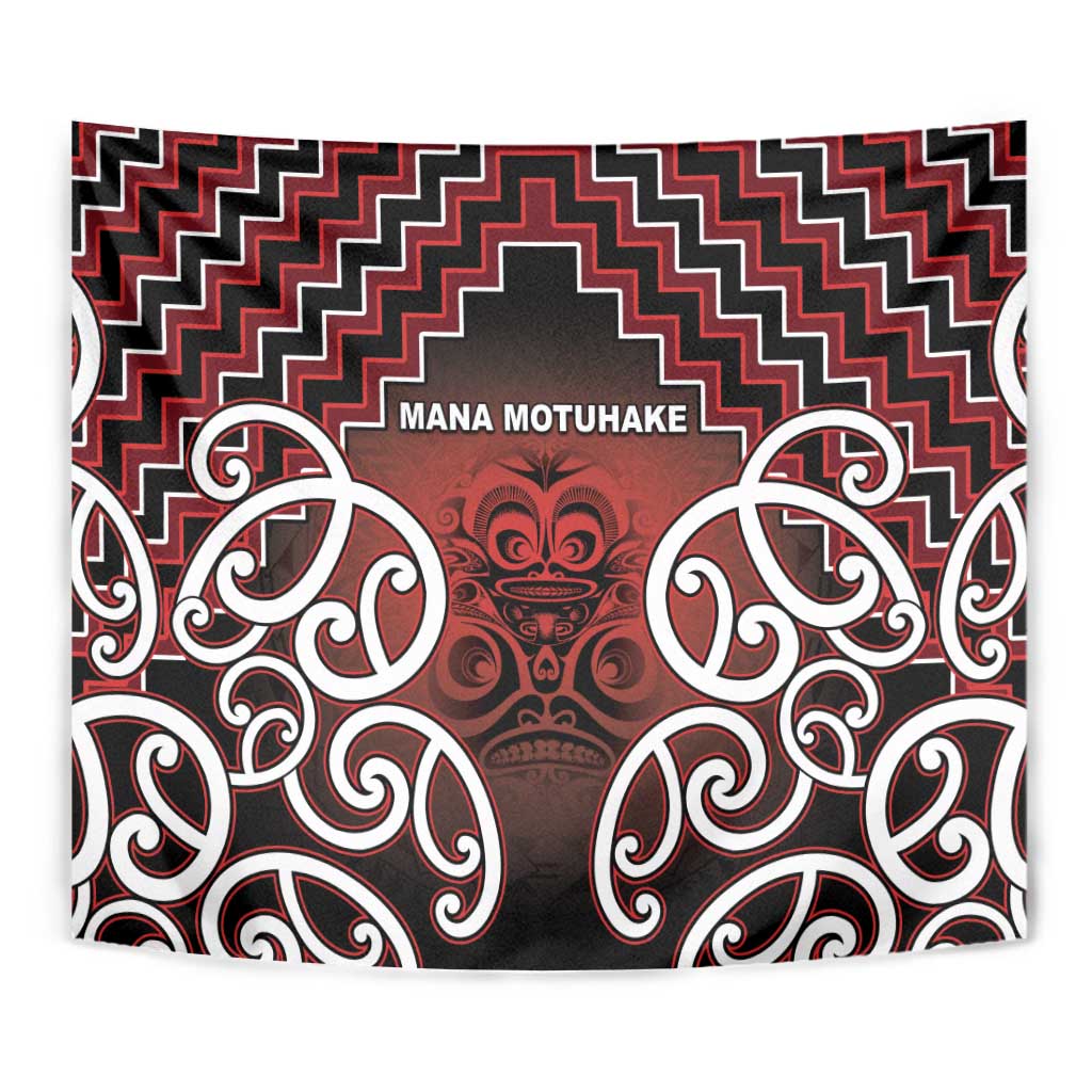 Aotearoa Mana Motuhake Tapestry Poutama With Maori Pattern LT05 - Polynesian Pride