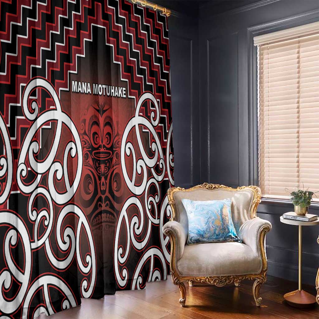 Aotearoa Mana Motuhake Window Curtain Poutama With Maori Pattern LT05 - Polynesian Pride