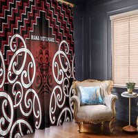 Aotearoa Mana Motuhake Window Curtain Poutama With Maori Pattern LT05 - Polynesian Pride